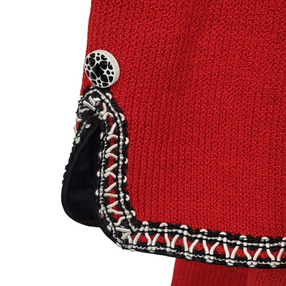 Vtg St John Collection Marie Gray Skirt Suit Set Size 4 Red Santana 2 Piece - Picture 5 of 15